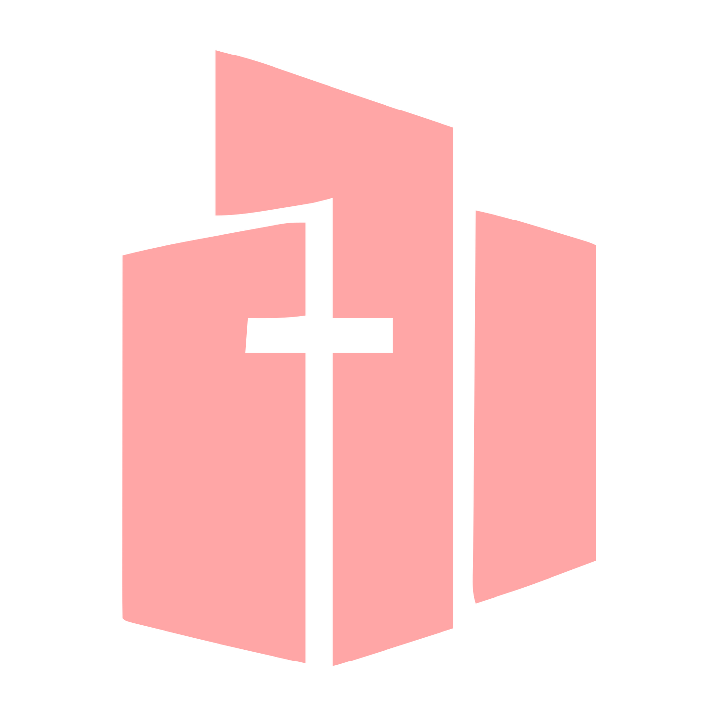 Church Building Cross Logo #ffa6a6