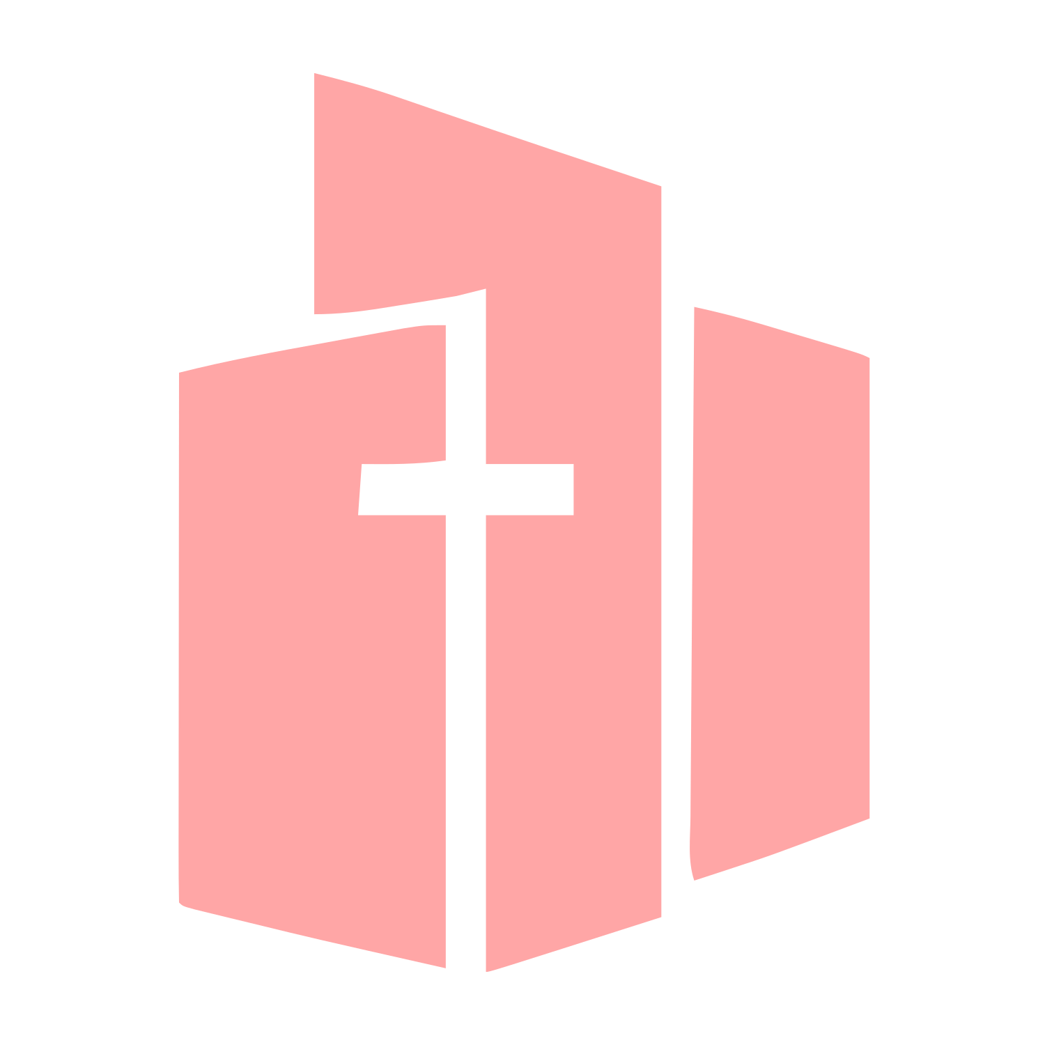Church Building Cross Logo #ffa6a6