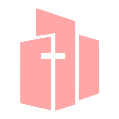 Church Building Cross Logo #ffa6a6
