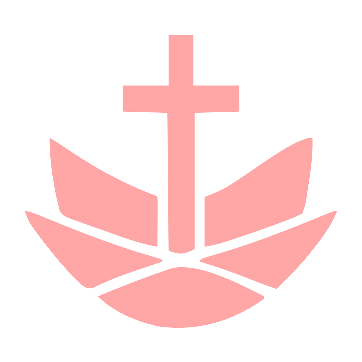 Cross and Wings Church Logo #ffa6a6