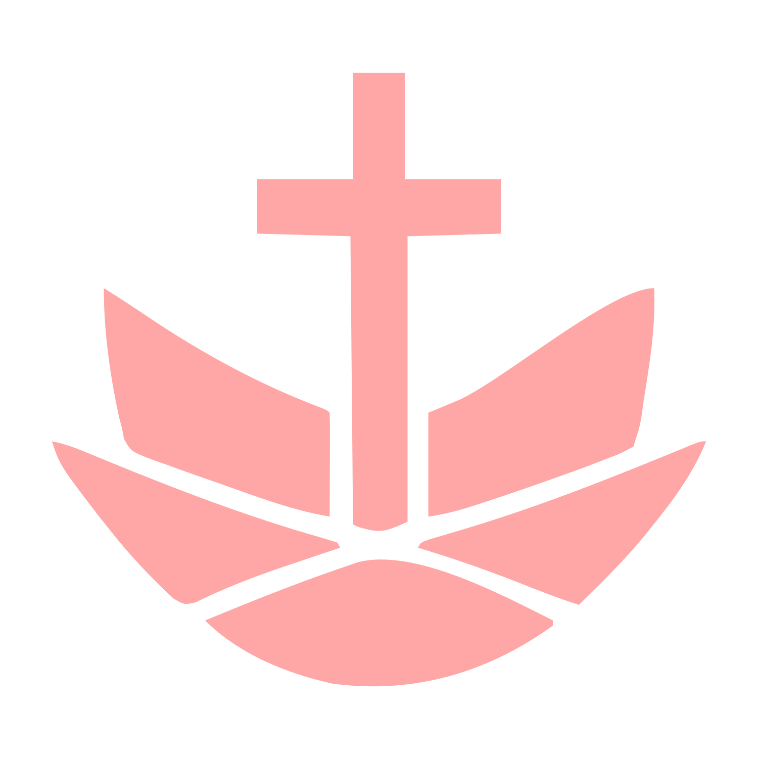 Cross and Wings Church Logo #ffa6a6
