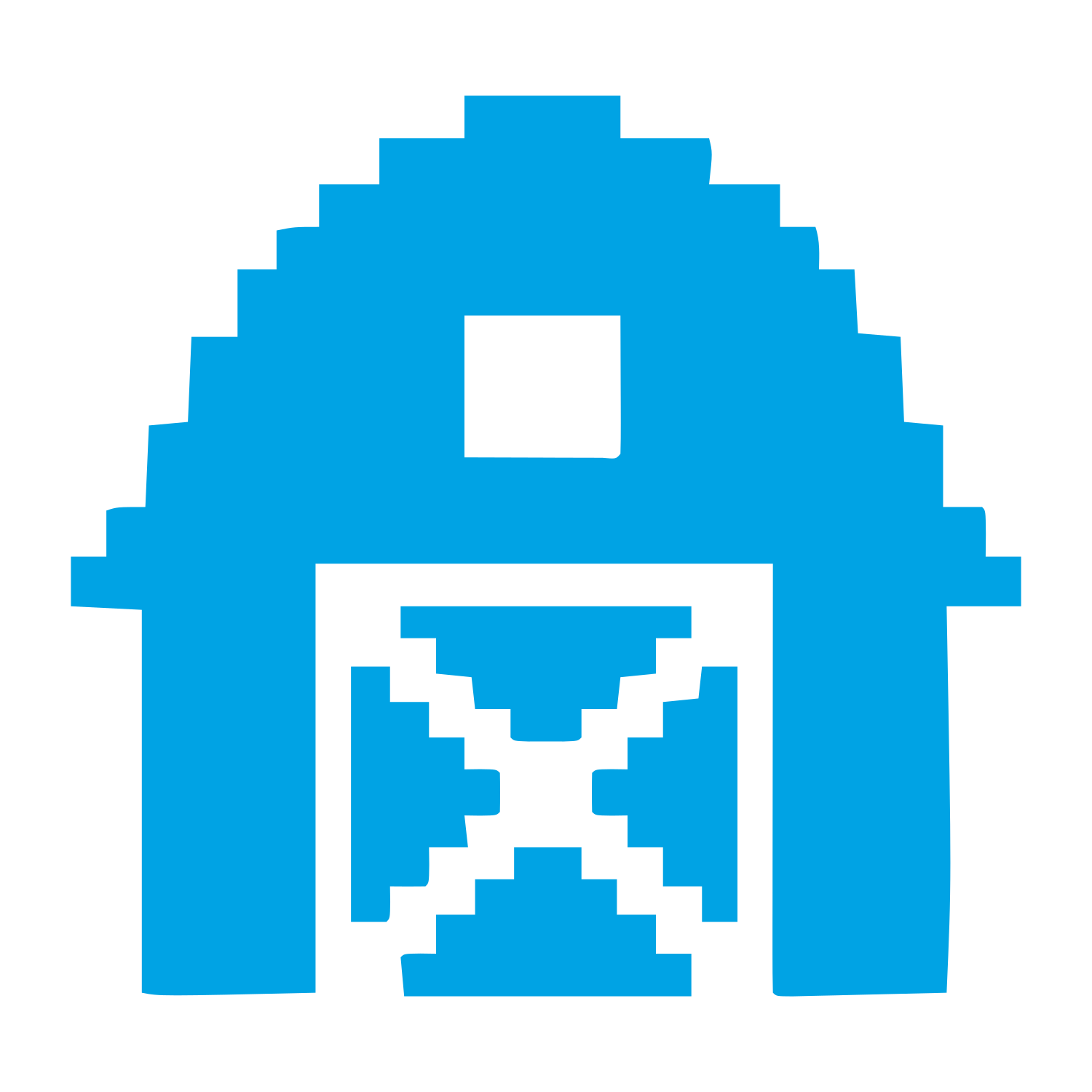 Pixel Barn Logo #00a3e4