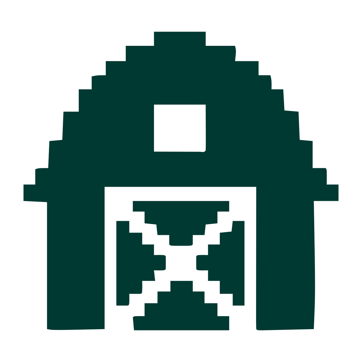 Pixel Barn Logo #003932