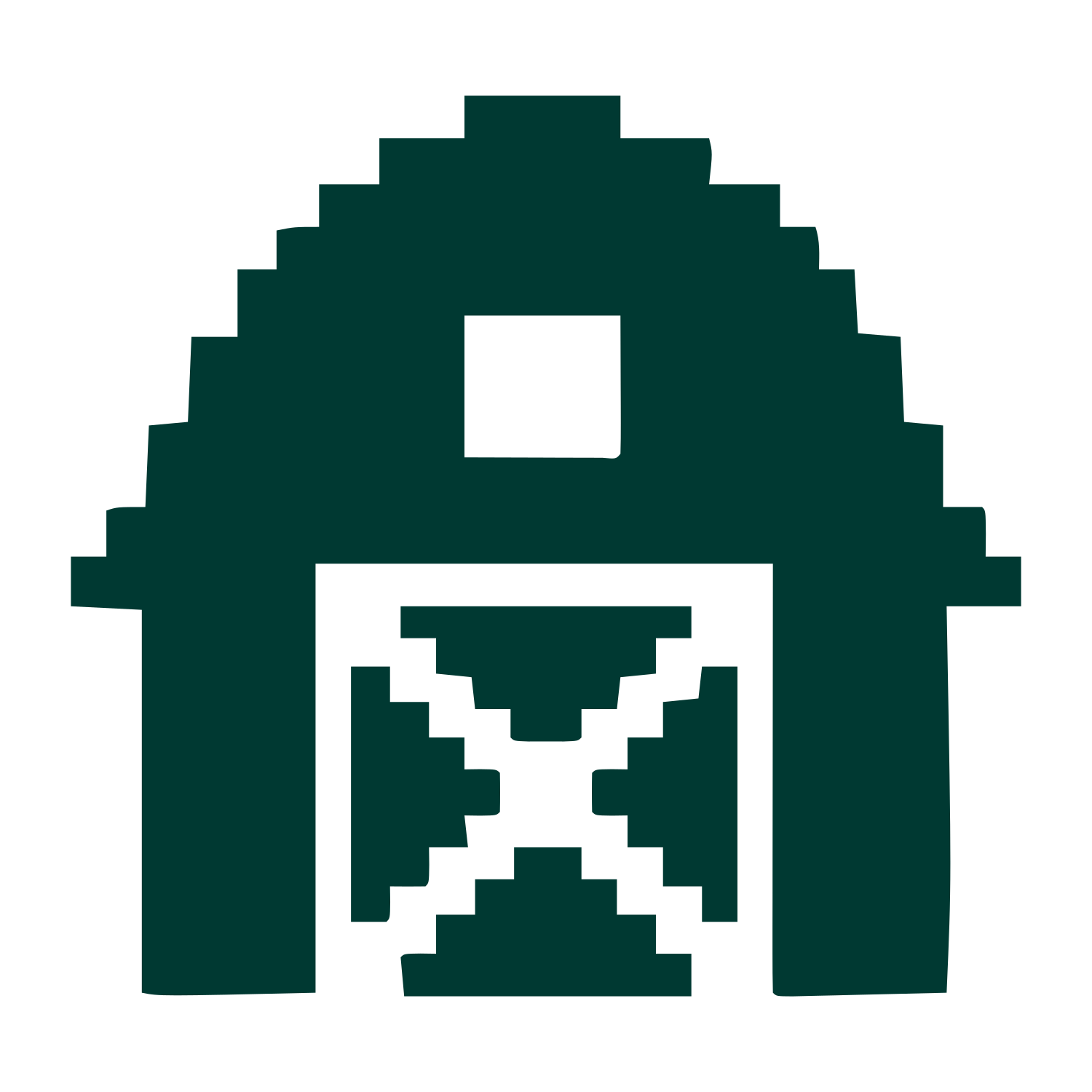 Pixel Barn Logo #003932