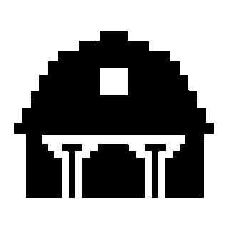 Pixel Art Barn Logo
