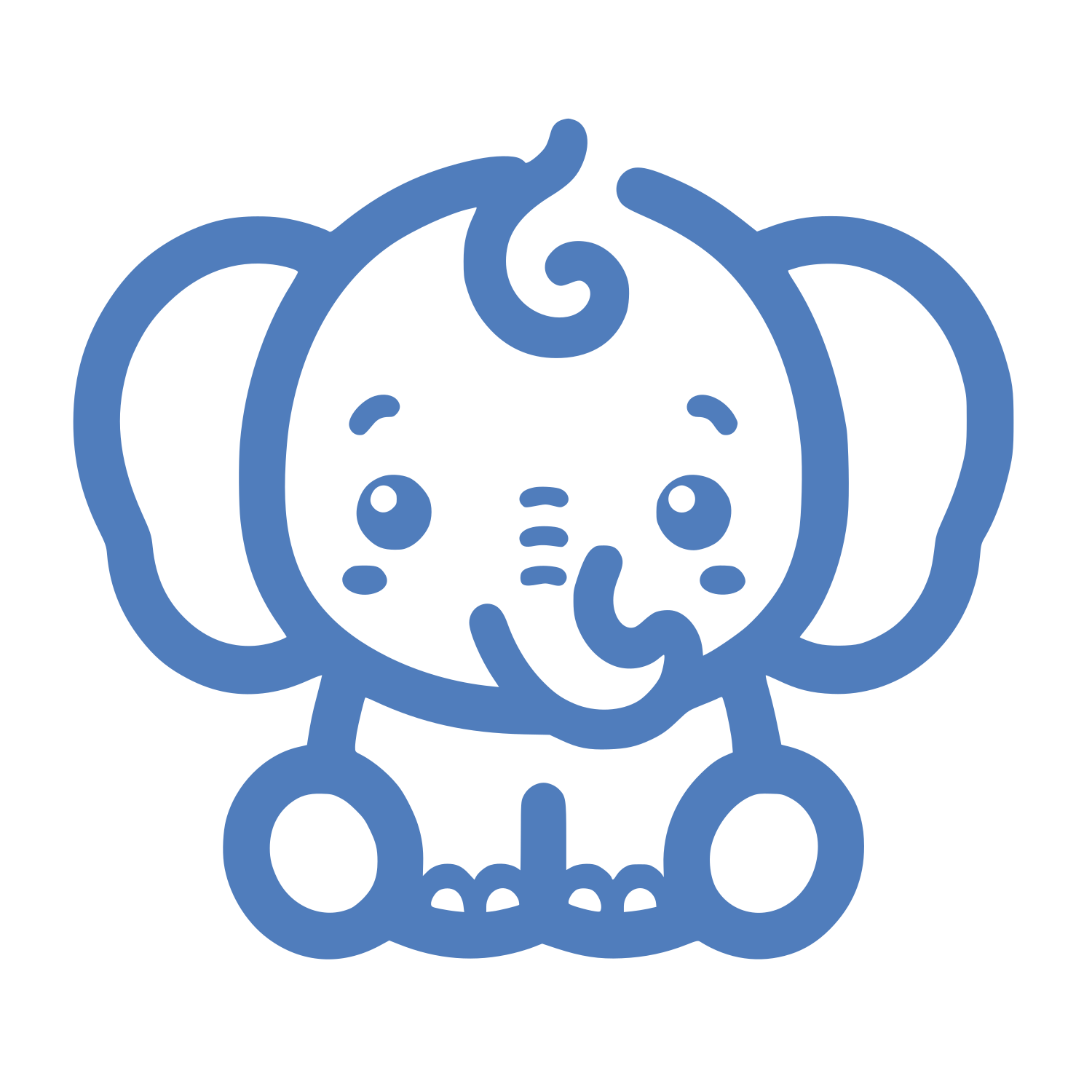 Cartoon Elephant Logo  #507DBC