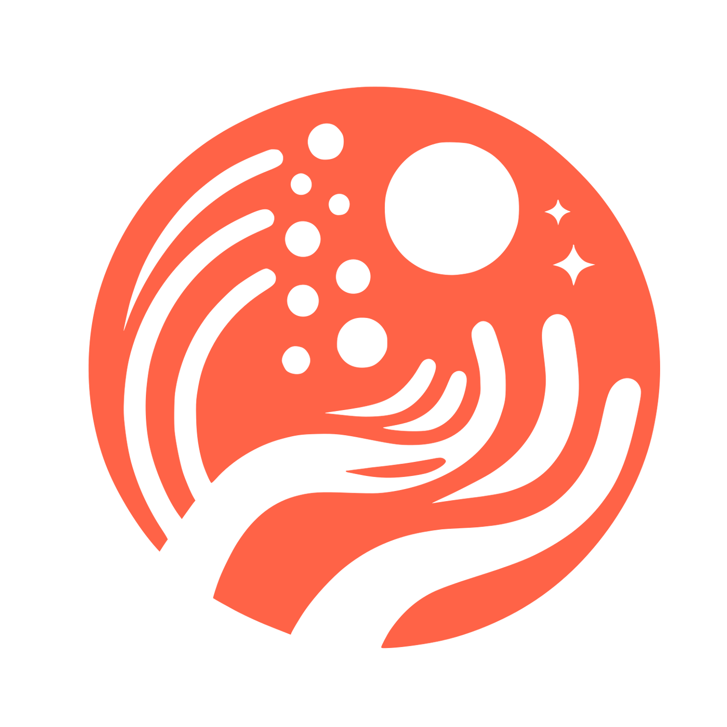 Circle World Earth Logo #FF6347