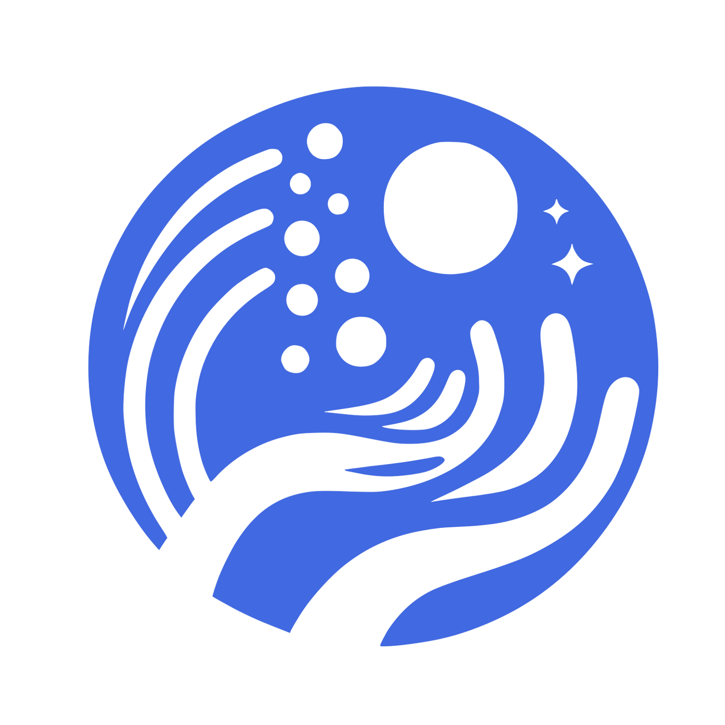 Circle World Earth Logo #4169E1