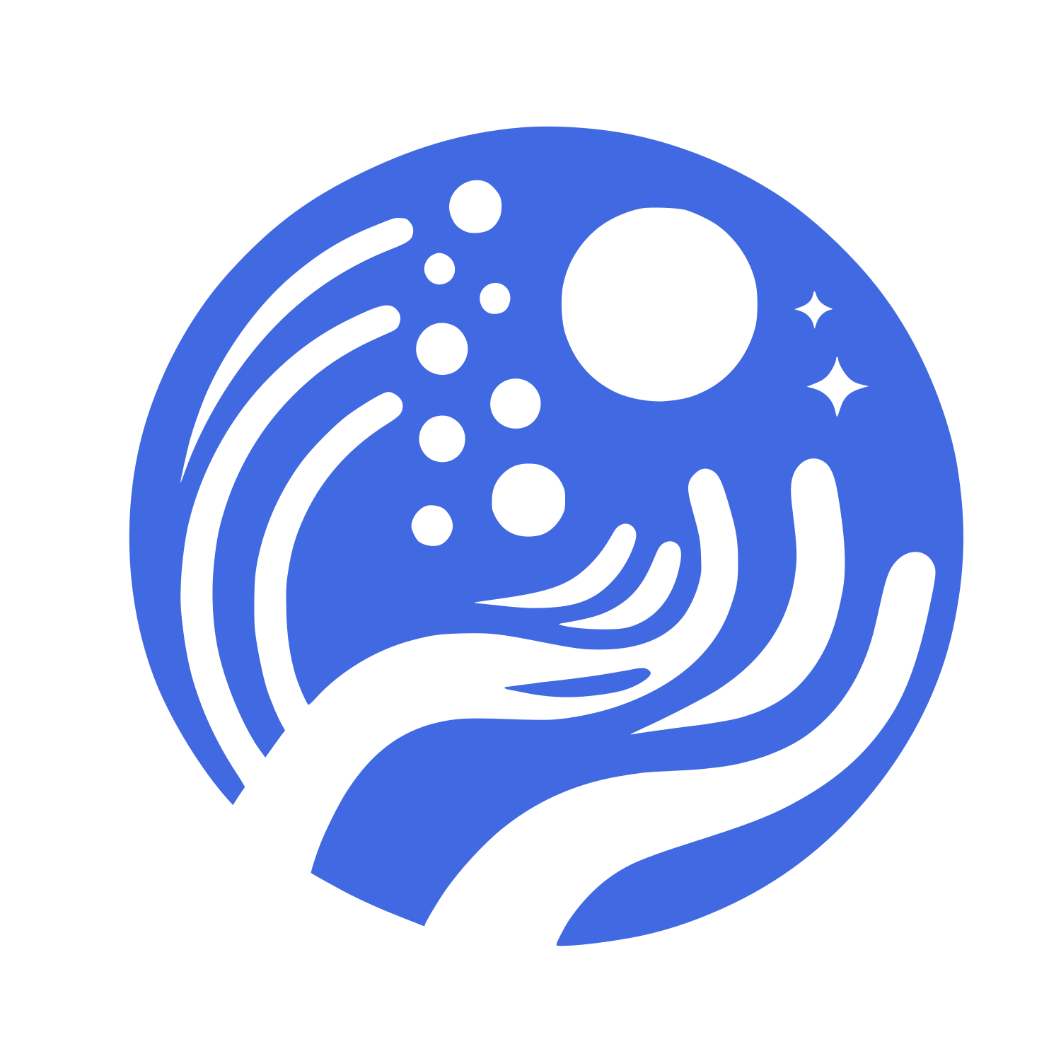 Circle World Earth Logo #4169E1