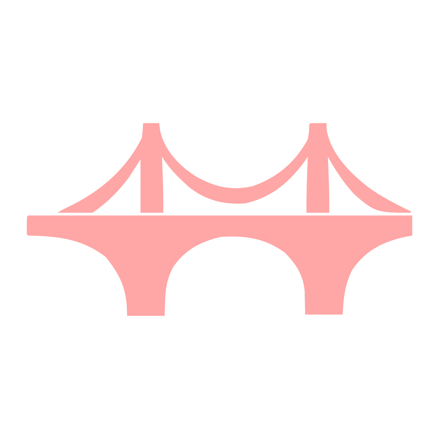 Suspension Bridge Logo #ffa6a6