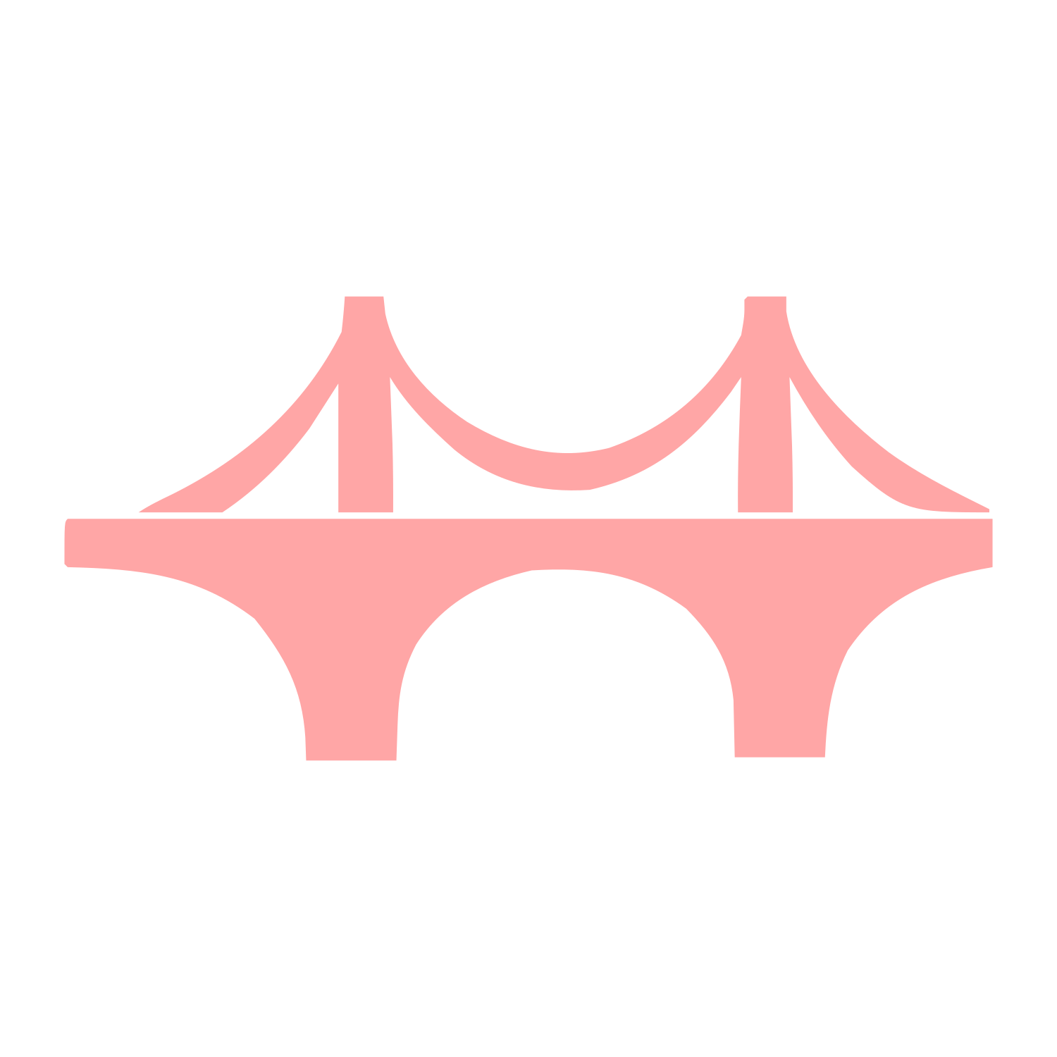 Suspension Bridge Logo #ffa6a6