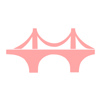Suspension Bridge Logo #ffa6a6