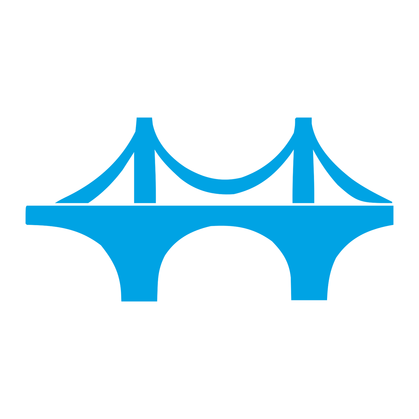 Suspension Bridge Logo #00a3e4