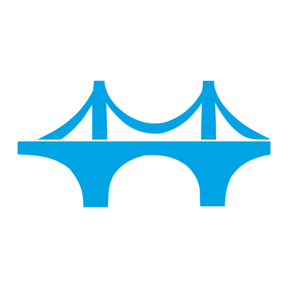 Suspension Bridge Logo #00a3e4