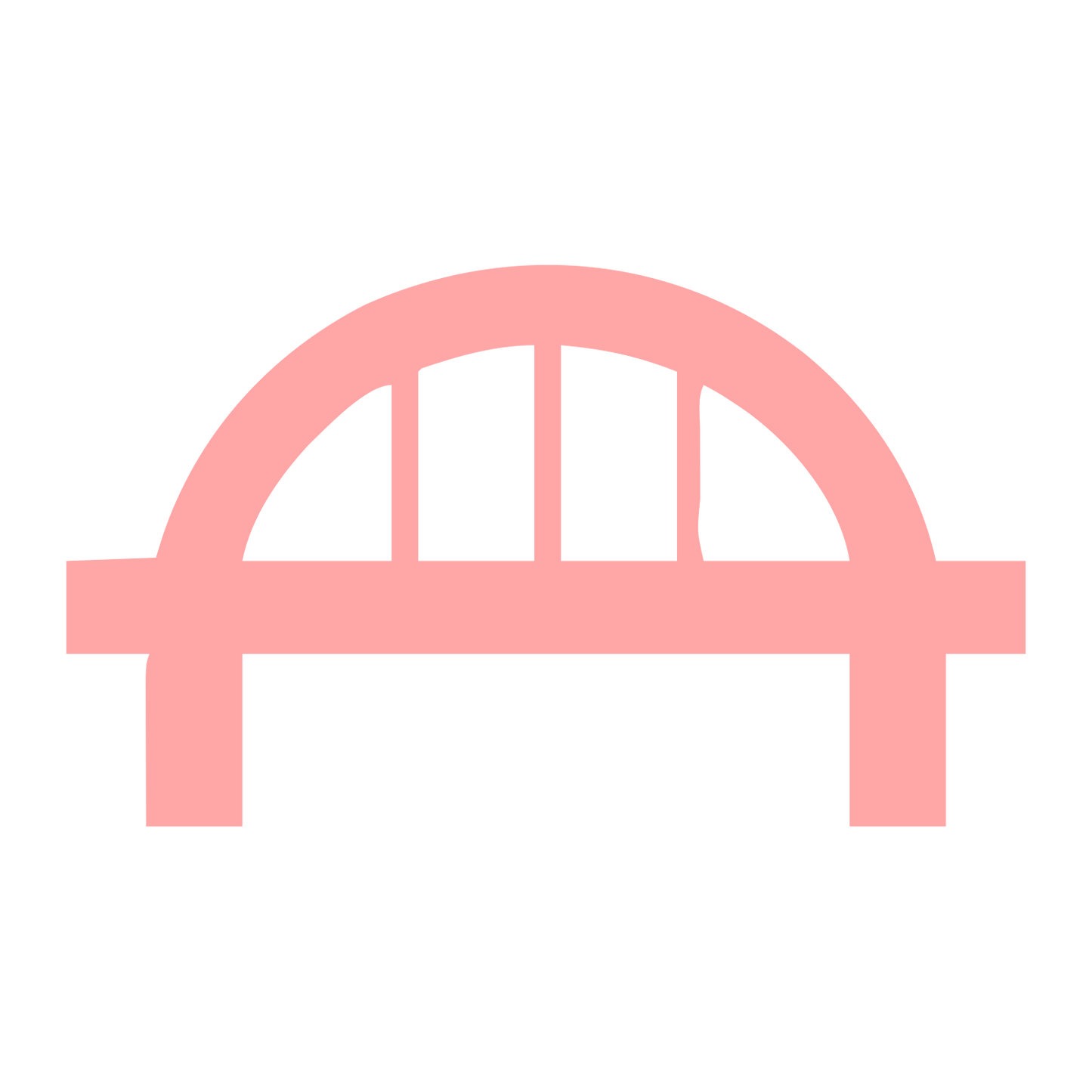 Arch Bridge Logo #ffa6a6