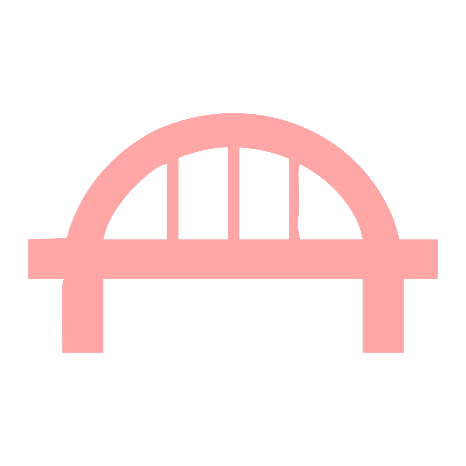 Arch Bridge Logo #ffa6a6