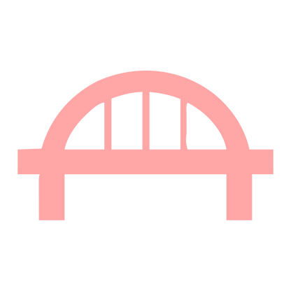 Arch Bridge Logo #ffa6a6
