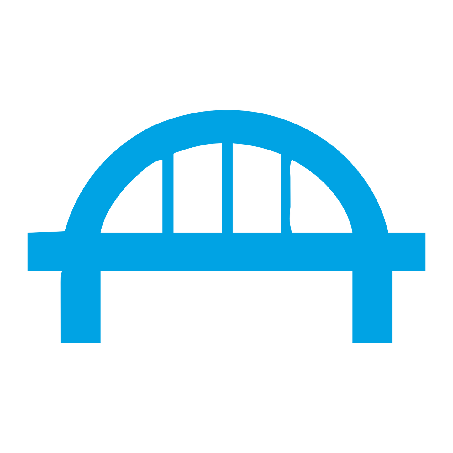 Arch Bridge Logo #00a3e4