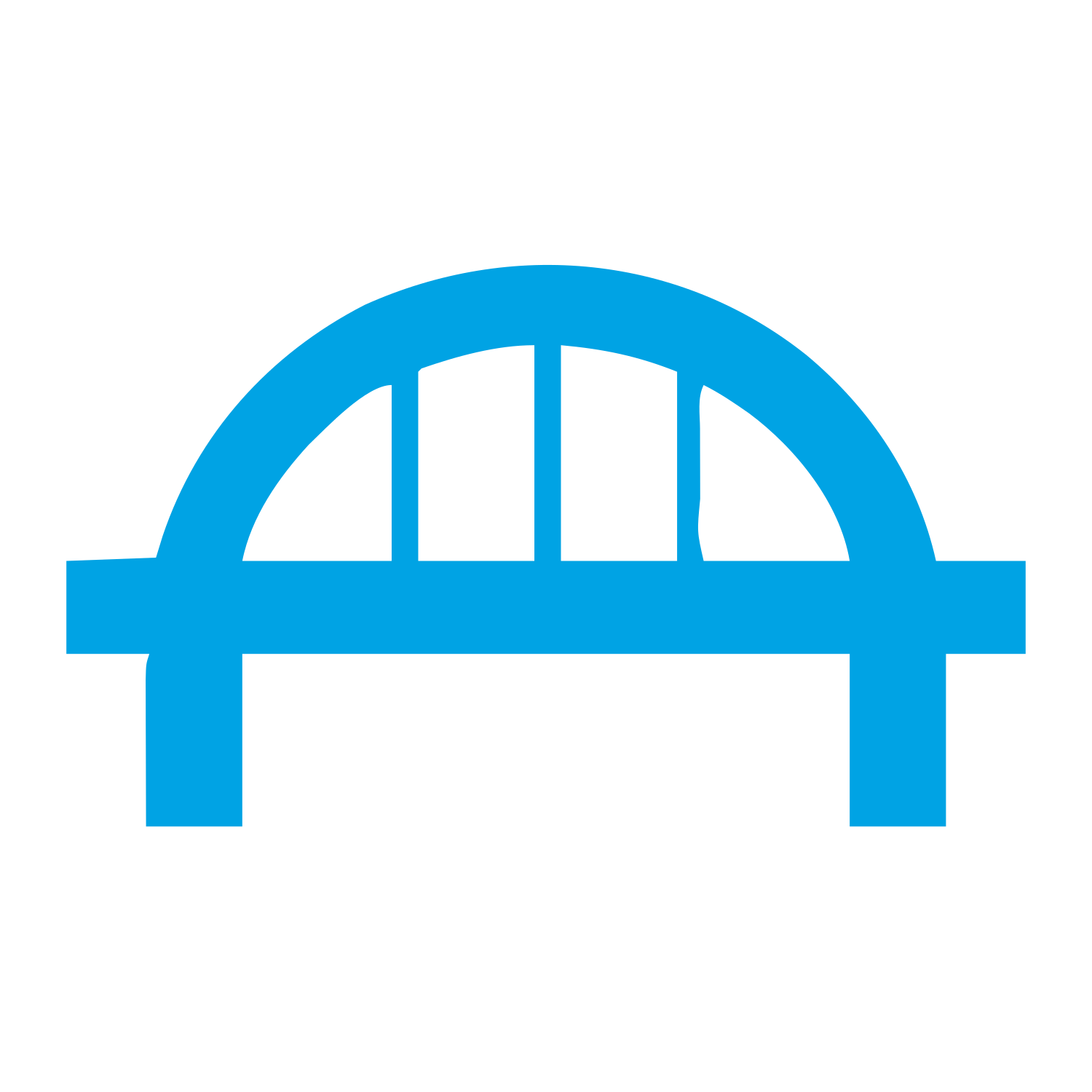 Arch Bridge Logo #00a3e4