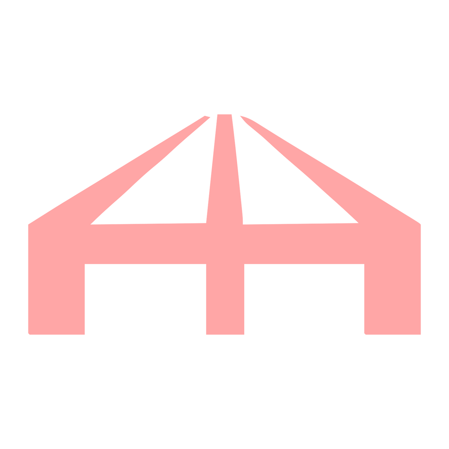 Suspension Bridge Logo #ffa6a6