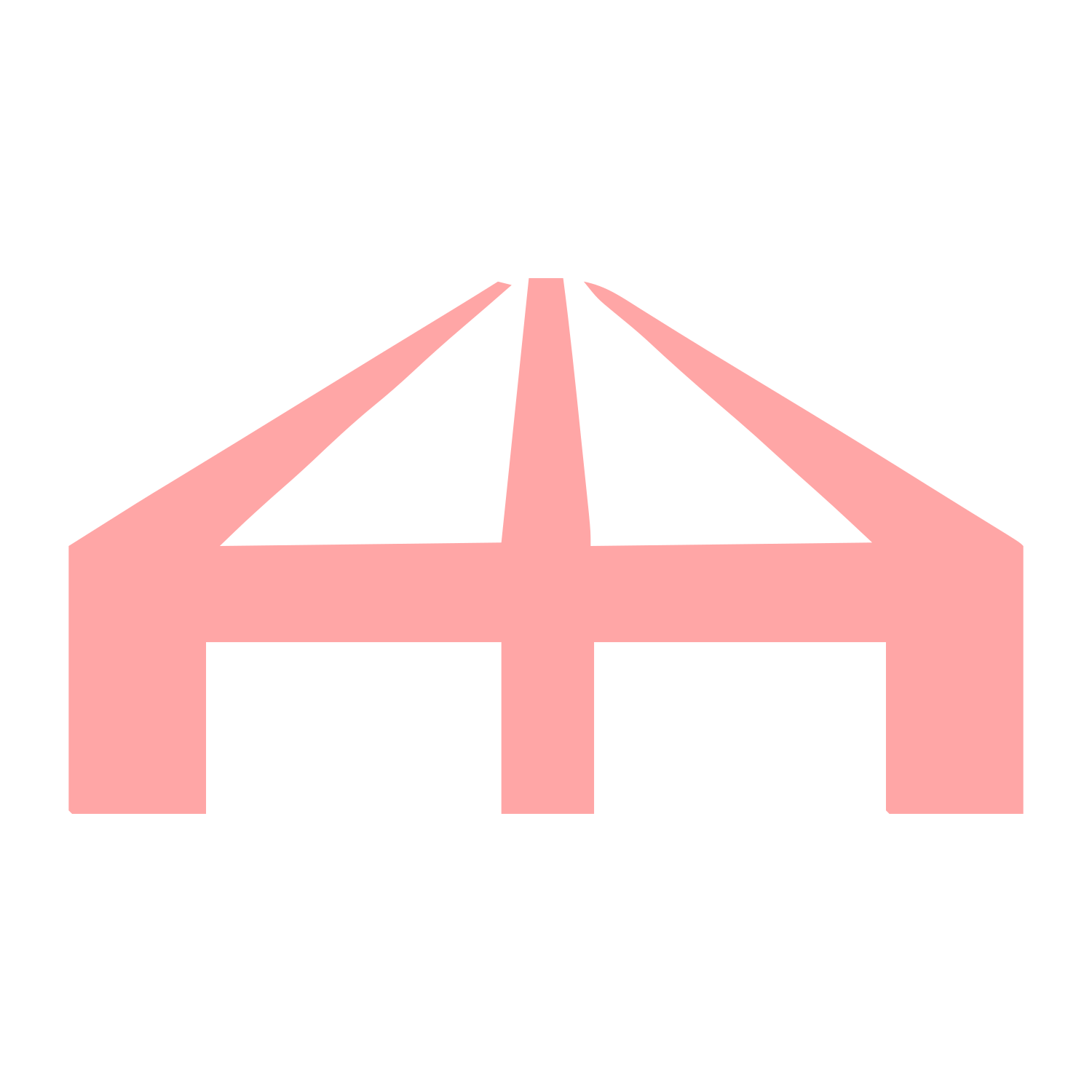 Suspension Bridge Logo #ffa6a6