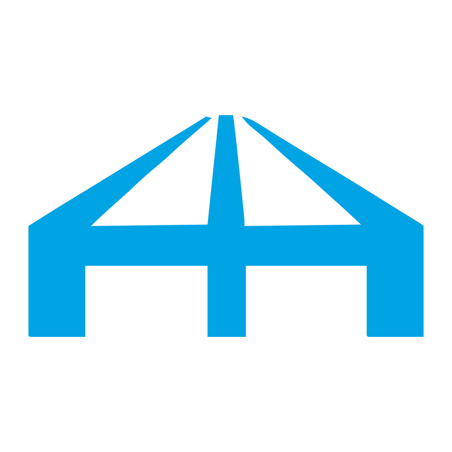 Suspension Bridge Logo #00a3e4