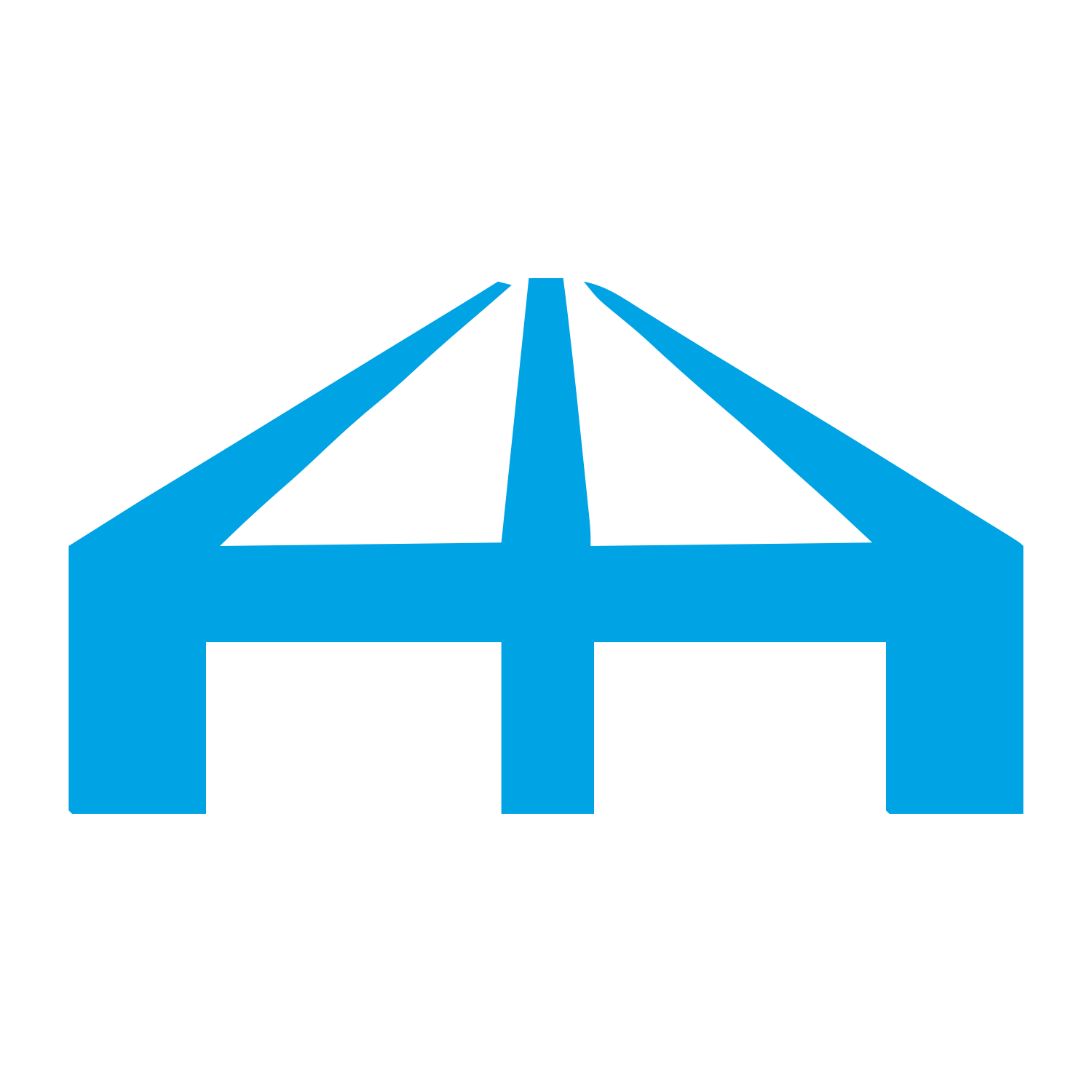 Suspension Bridge Logo #00a3e4