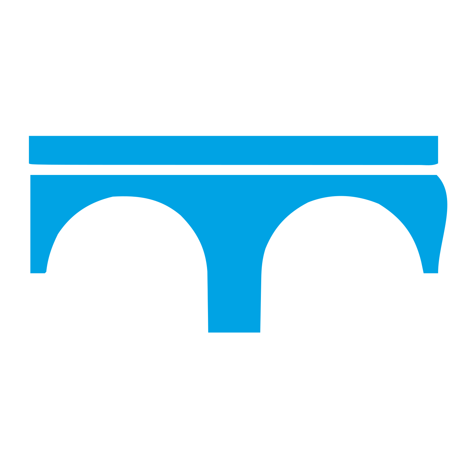 Arched Bridge Logo #00a3e4