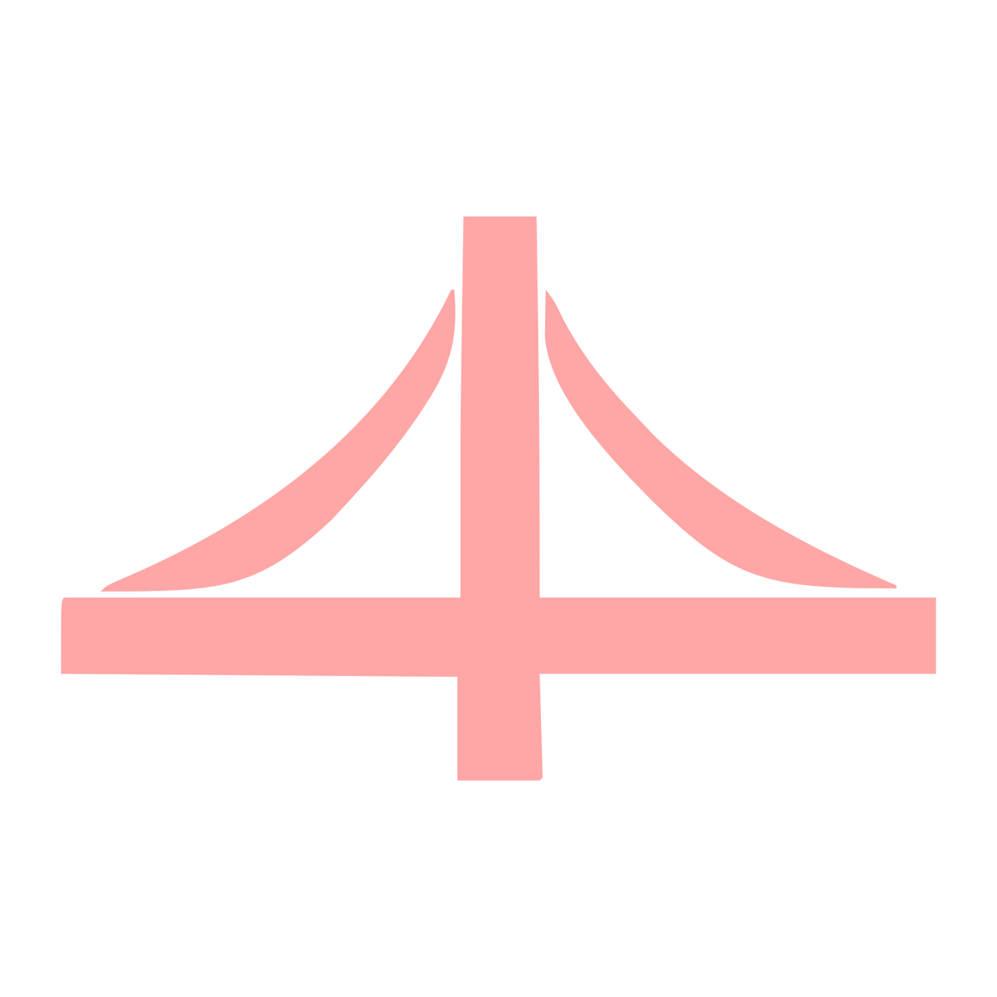 Suspension Bridge Logo #ffa6a6