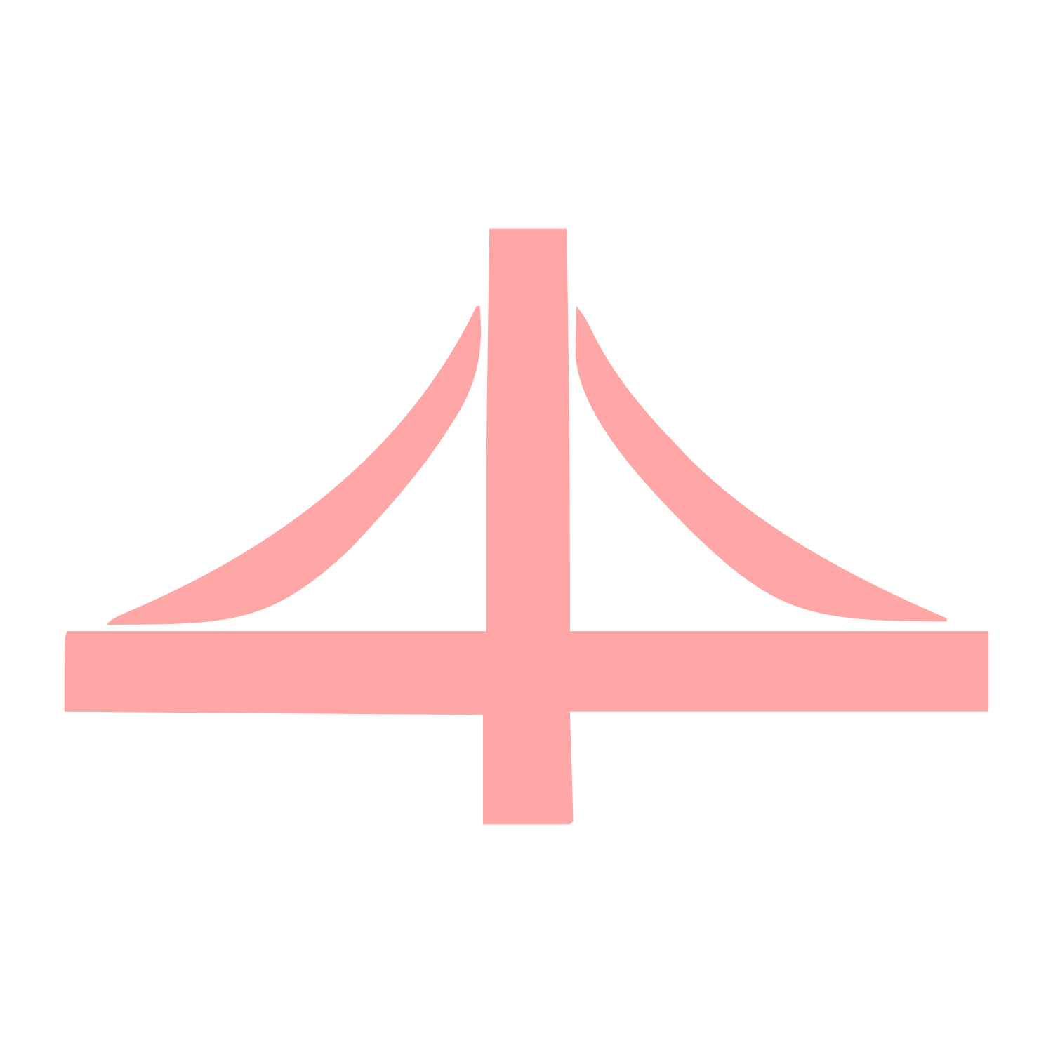 Suspension Bridge Logo #ffa6a6