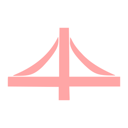 Suspension Bridge Logo #ffa6a6
