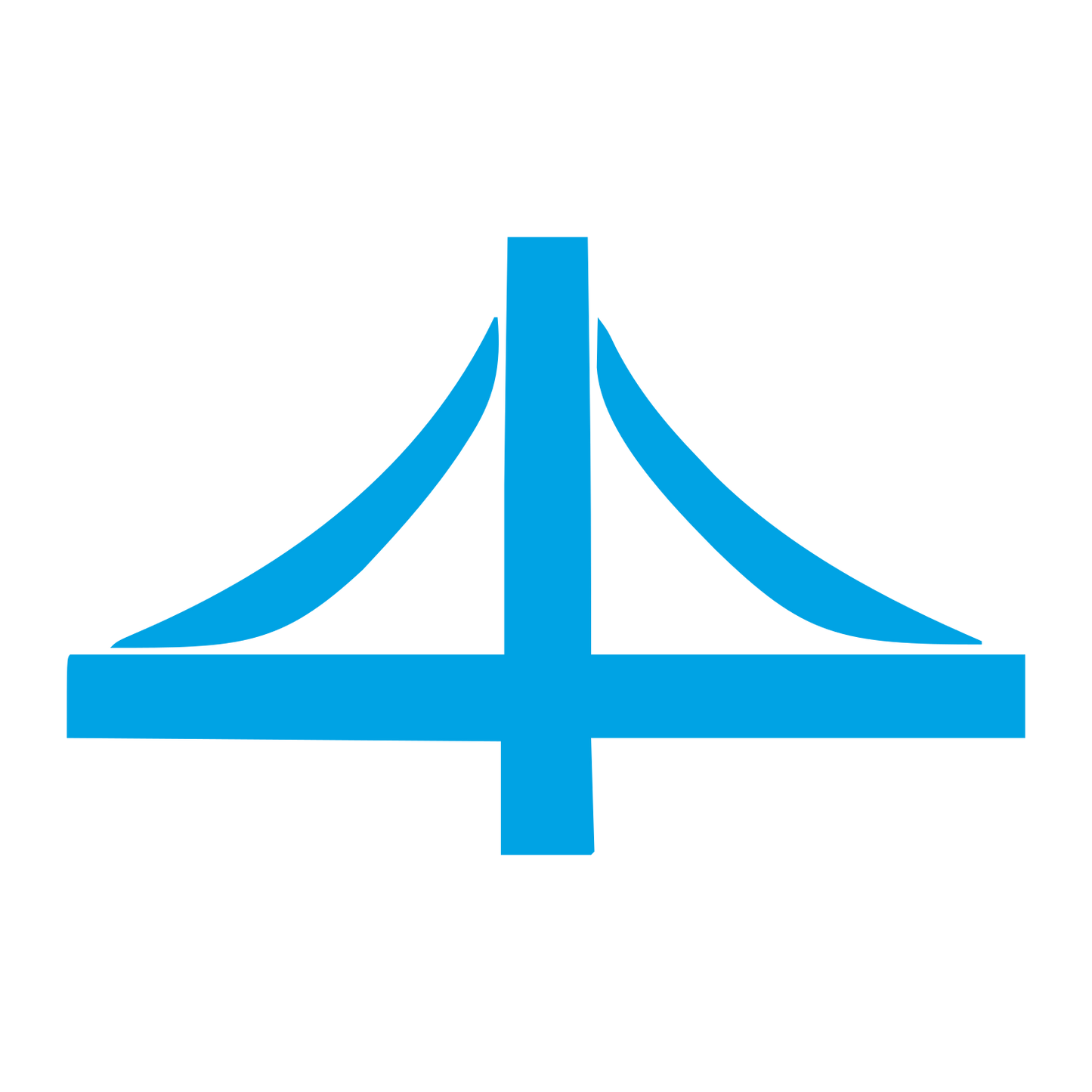 Suspension Bridge Logo #00a3e4
