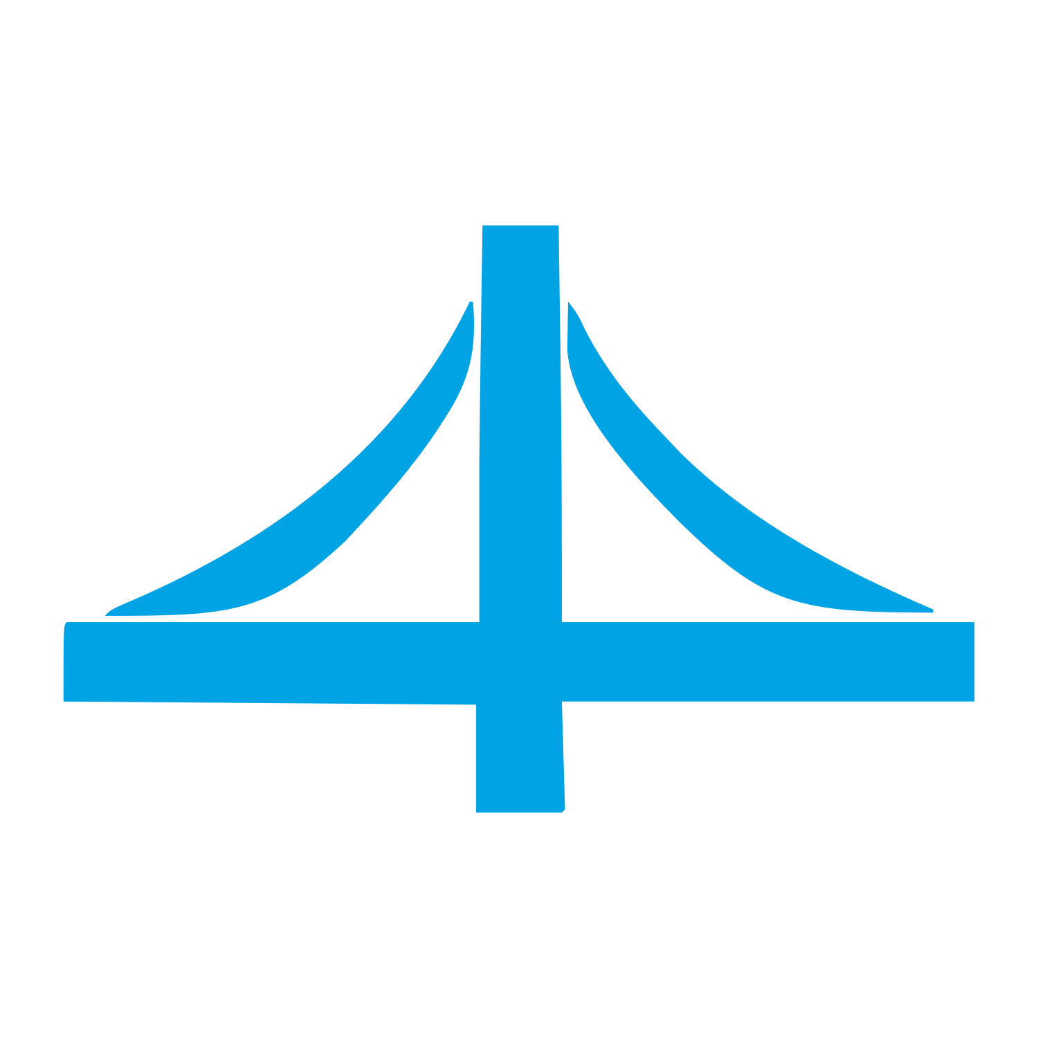 Suspension Bridge Logo #00a3e4