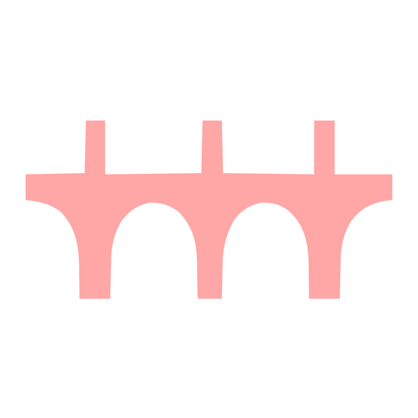 Arched Bridge Logo #ffa6a6