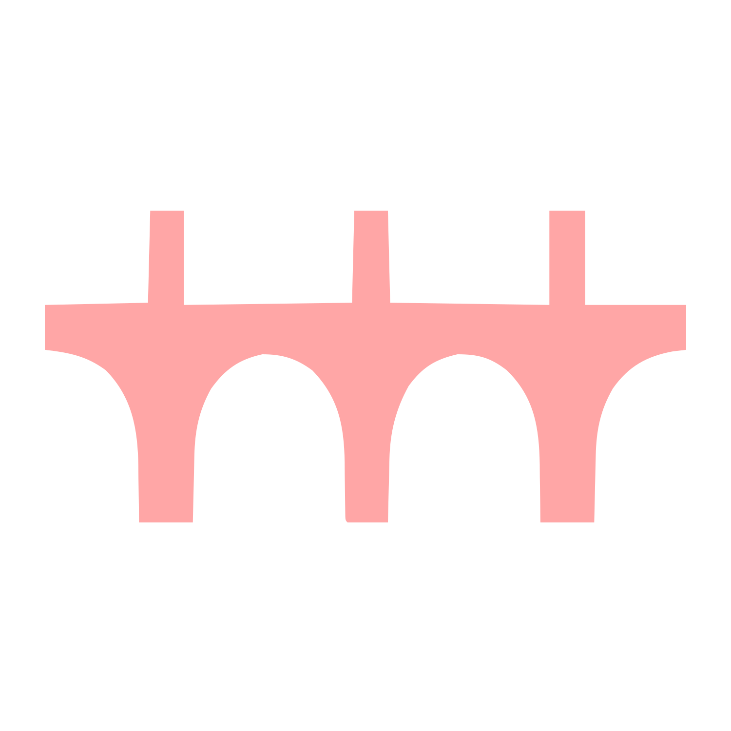 Arched Bridge Logo #ffa6a6