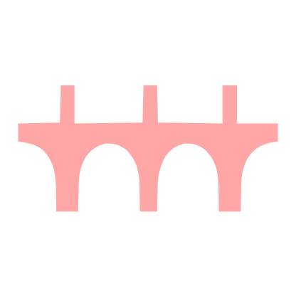 Arched Bridge Logo #ffa6a6