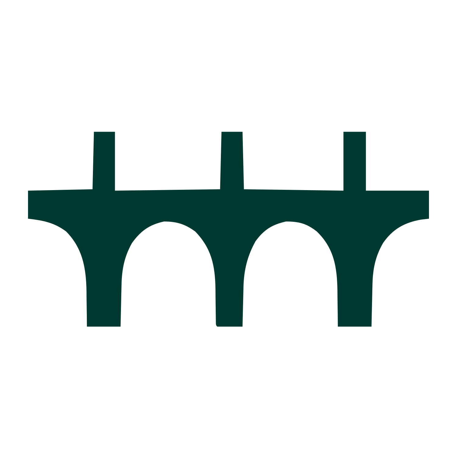 Arched Bridge Logo #003932