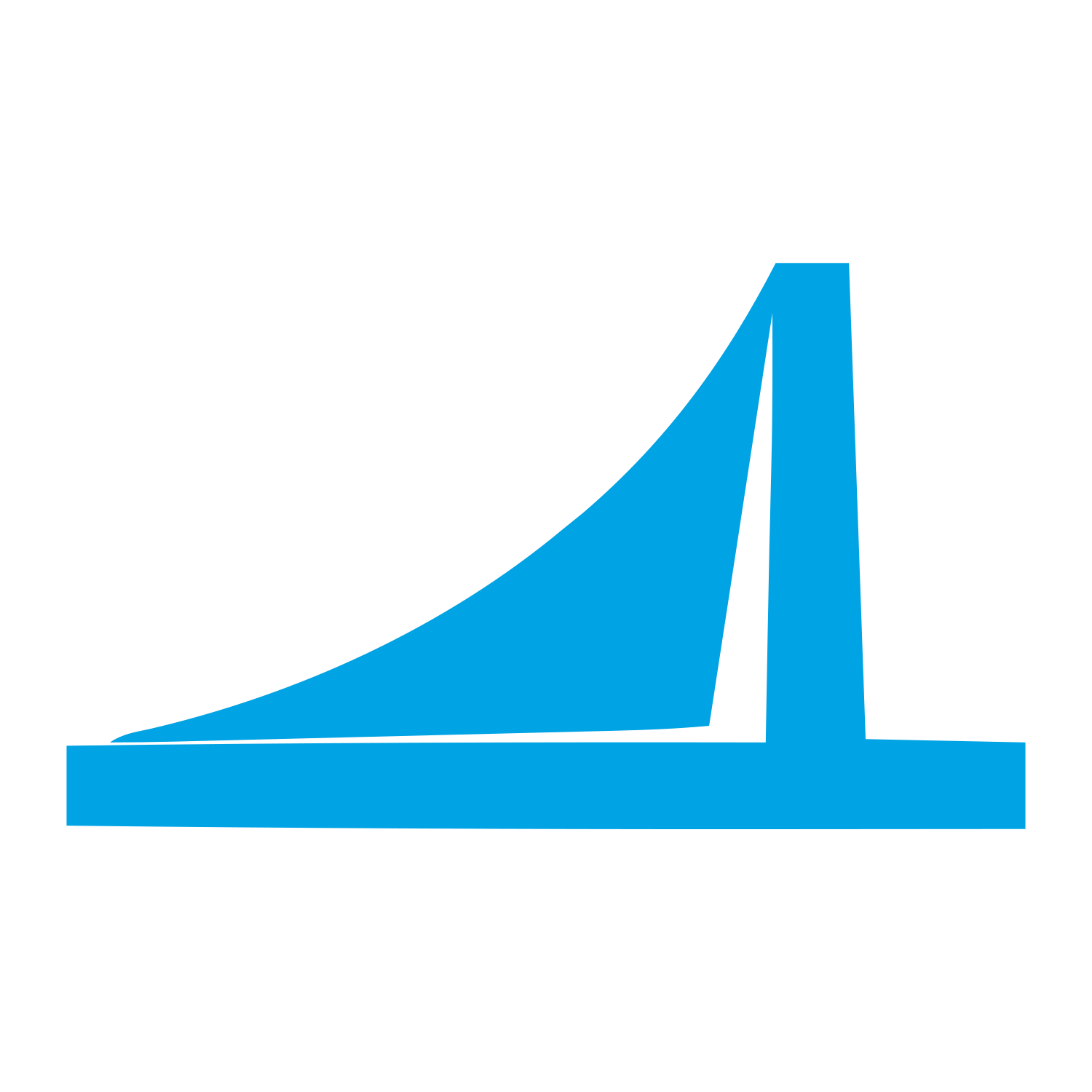 Suspension Bridge Logo #00a3e4