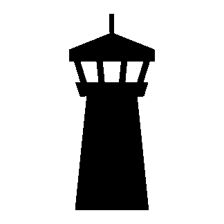 Lighthouse Tower Pictogram Logo