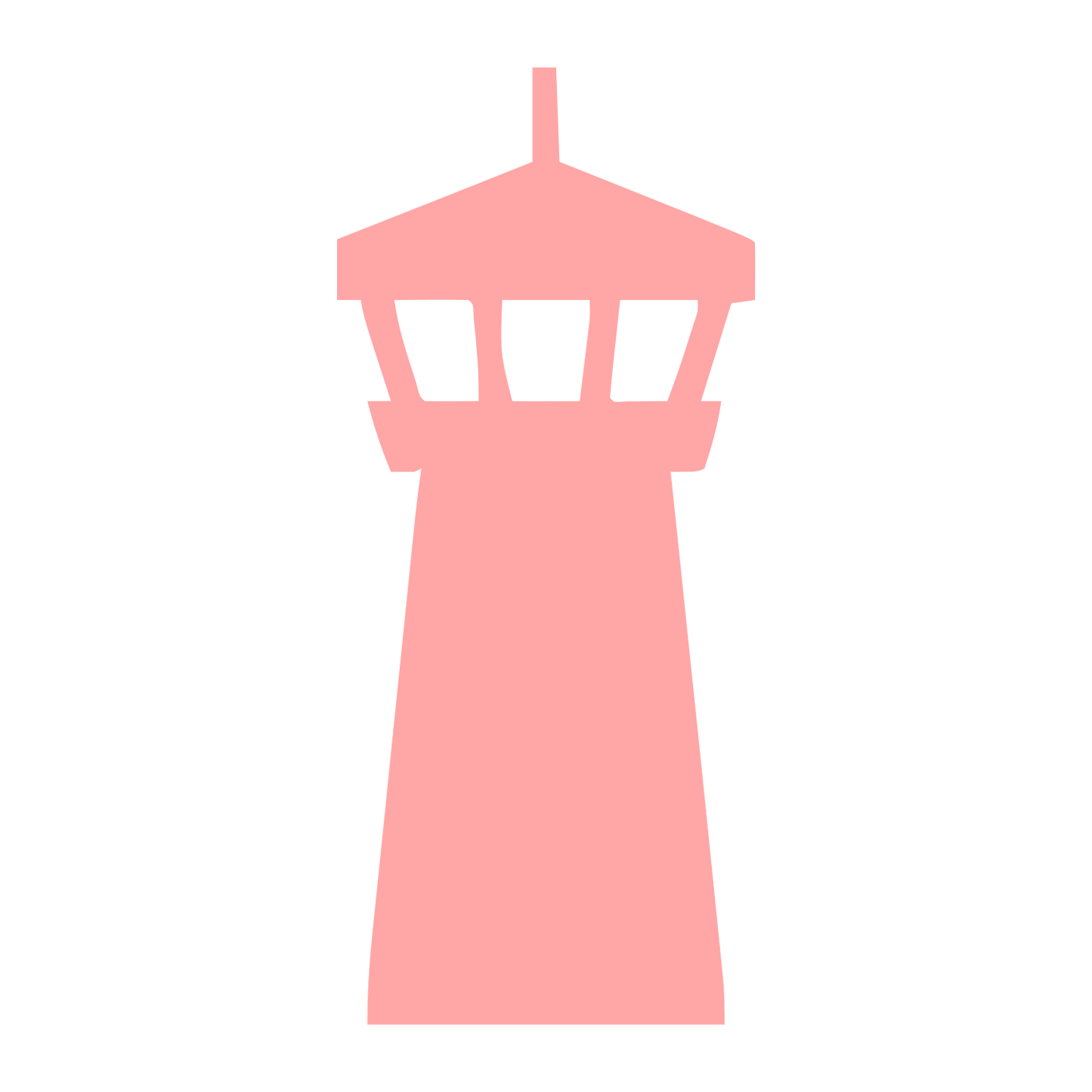 Lighthouse Tower Pictogram Logo #ffa6a6
