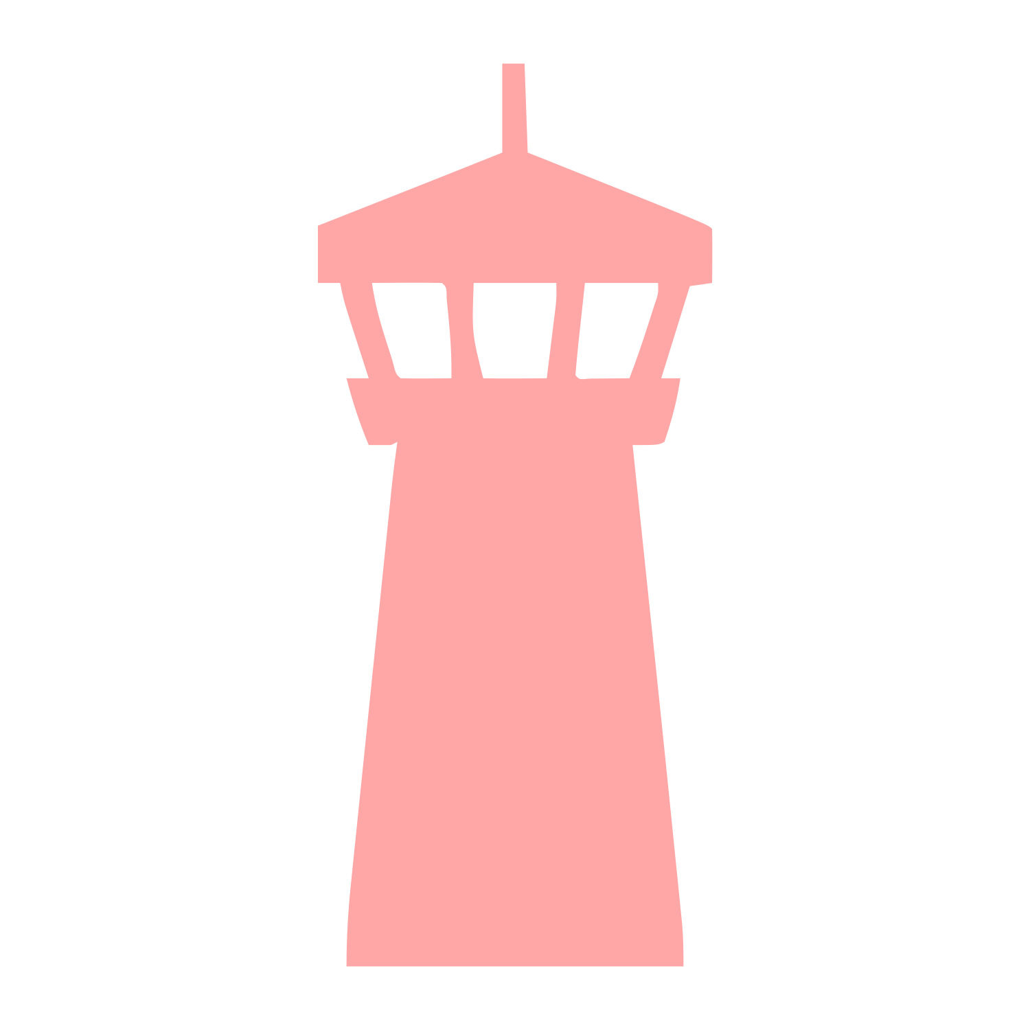 Lighthouse Tower Pictogram Logo #ffa6a6