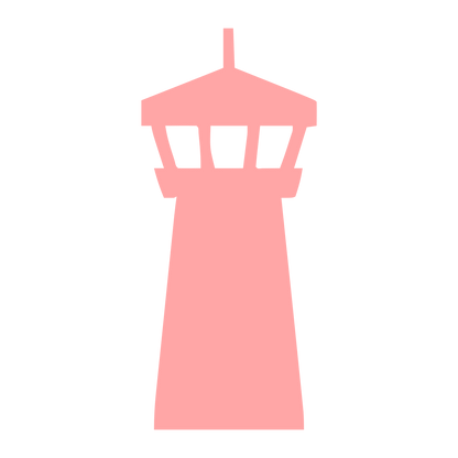 Lighthouse Tower Pictogram Logo #ffa6a6