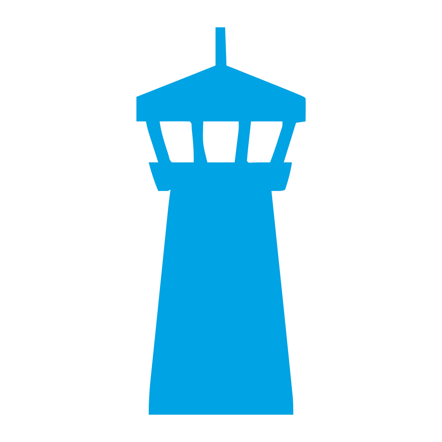 Lighthouse Tower Pictogram Logo #00a3e4