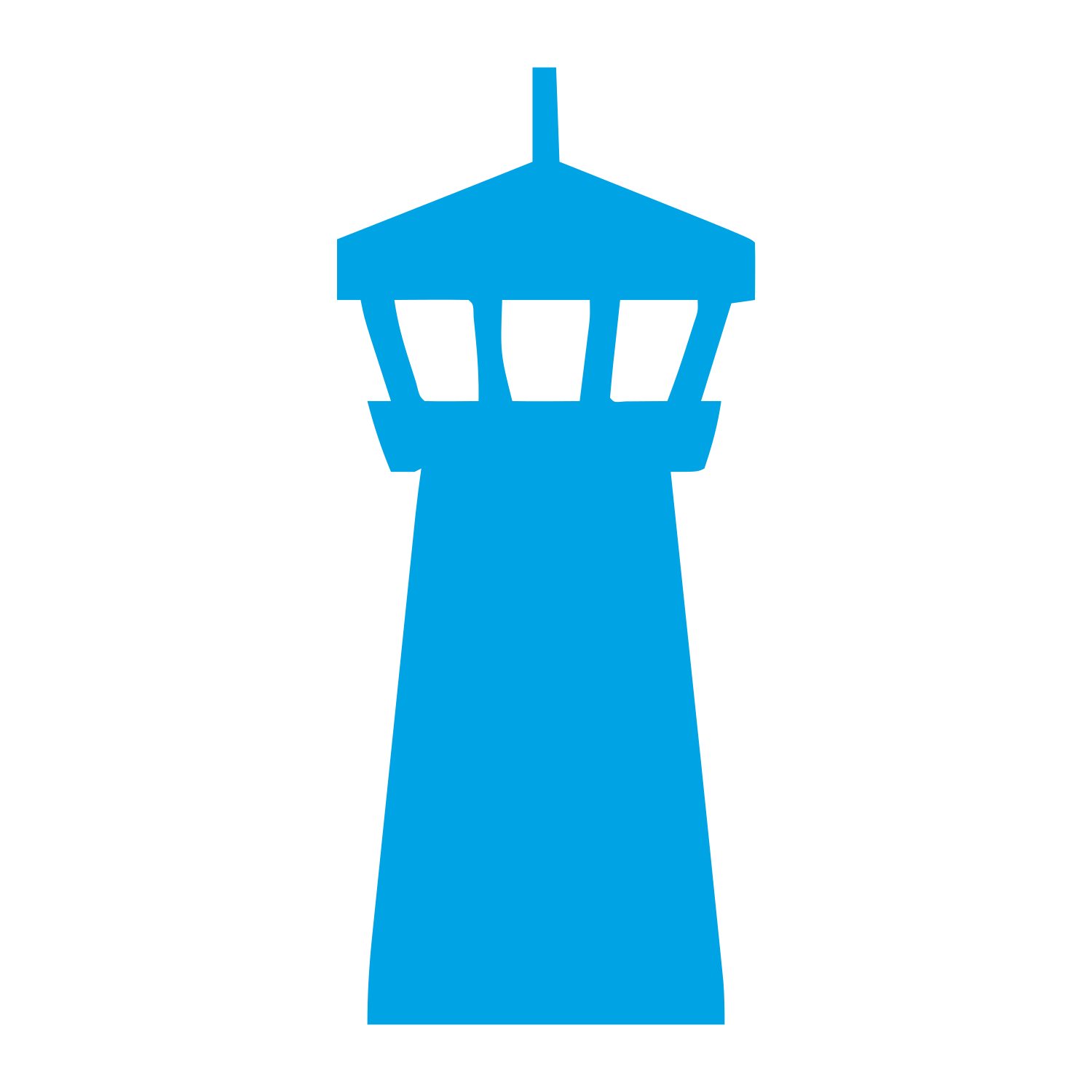 Lighthouse Tower Pictogram Logo #00a3e4