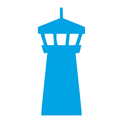 Lighthouse Tower Pictogram Logo #00a3e4