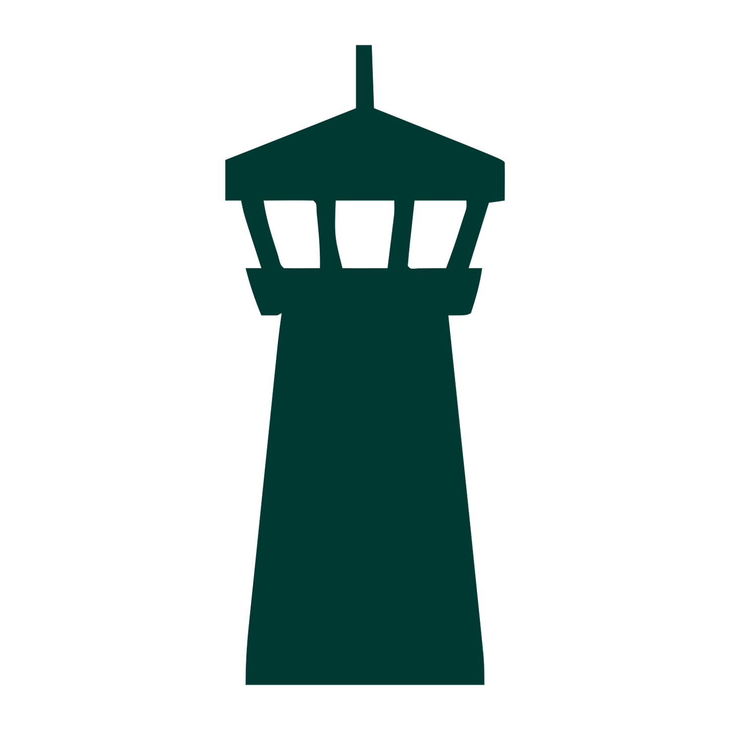 Lighthouse Tower Pictogram Logo #003932