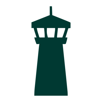 Lighthouse Tower Pictogram Logo #003932