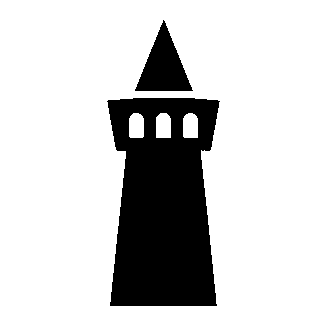 Castle Tower Pictogram Logo