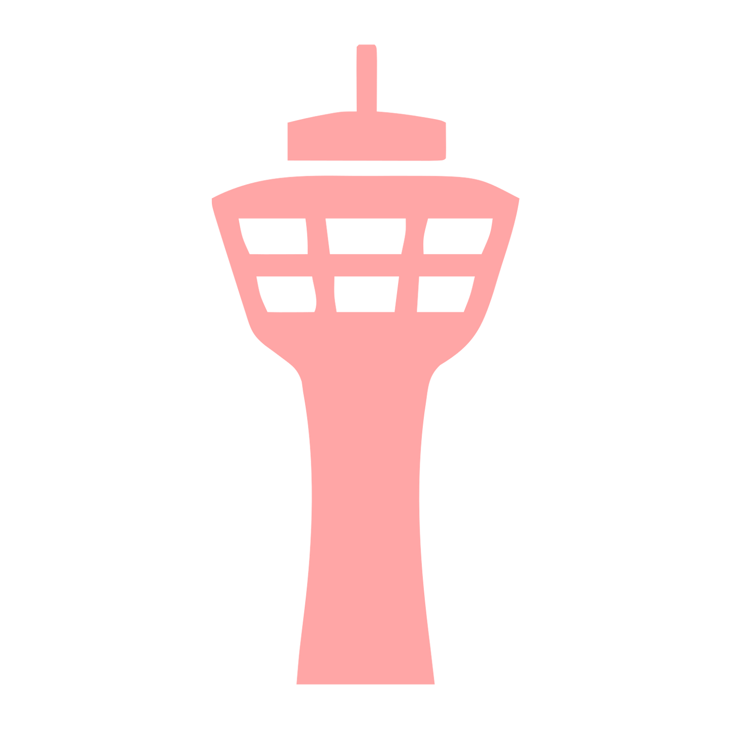 Air Traffic Control Tower Logo #ffa6a6