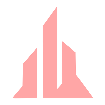 Rising Skyscrapers Skyline Logo #ffa6a6